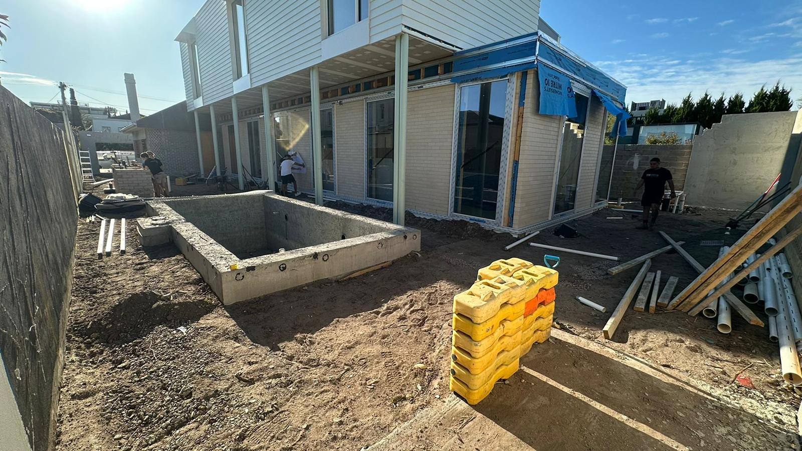 pool surround- before
